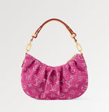 2026 Pochette Valley Fuchsia Monogram Denim Handbag M28327